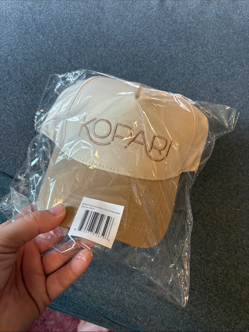 Kopari Tan Embroidered Logo Trucker Hat